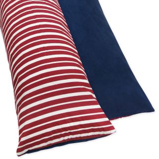 Sweet Jojo Designs Cotton Blend Vintage Aviator Full Length Double Zippered Body Pillow Case Cover (Red stripe/ blueThread count: 200 Materials: Cotton, microsuedeZipper closures on both sides for easy useCare instructions: Machine washableDimensions: 20 