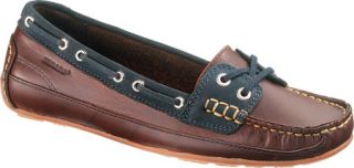 Womens Sebago Bala   Brown/Navy Oiled Waxy Leather Casual Shoes