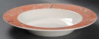 Villeroy & Boch Siena Large Rim Soup Bowl, Fine China Dinnerware   Salmon/Orange