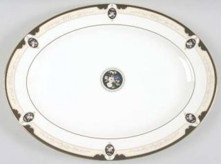 Pfaltzgraff Royal Onyx 14 Oval Serving Platter, Fine China Dinnerware   America
