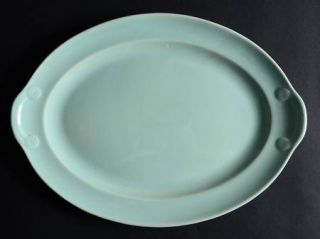 Taylor, Smith & T (TS&T) Luray Pastels Green 13 Oval Serving Platter, Fine Chin