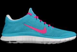 Nike Free 3.0 Shield iD Custom (Wide) Womens Running Shoes   Blue