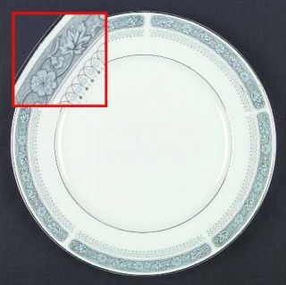 Fine China of Japan Sonnet (Platinum Trim) Dinner Plate, Fine China Dinnerware  