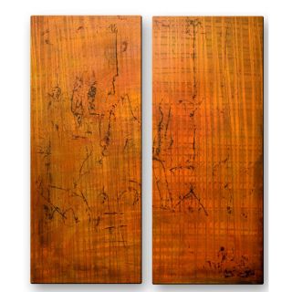 Laura Warburton Ancient Papyrus Metal Wall Art (MediumSubject: AbstractOuter dimensions: 23.5 inches tall x 21 inches wide )