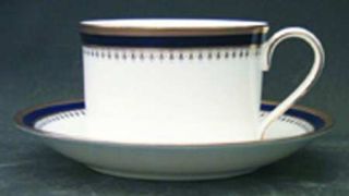 Spode Knightsbridge Cobalt Blue Flat Cup & Saucer Set, Fine China Dinnerware   C
