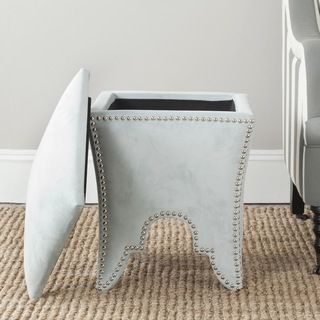 Safavieh Deidra Silver Sage Cotton Ottoman (Silver SageMaterials: Wood and Cotton FabricDimensions: 21.1 inches high x 16.1 inches wide x 21.1 inches deepThis product will ship to you in 1 box.Furniture arrives fully assembled )