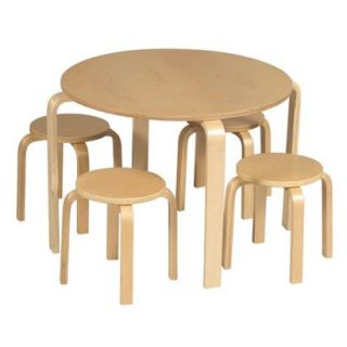 Kids Table and Chair Set: Nordic Table and Chairs Set   Natural