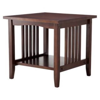 End Table: Mission End Table   Dark Brown (Espresso)