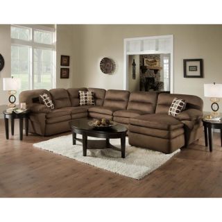 Chelsea Home Erie 3 Piece Sectional   Shiloh Chocolate Multicolor   185330 6226 