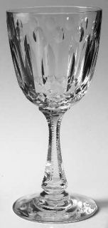 Hawkes York Water Goblet   Stem #7240,Crisscross,Vertical&Dot Cuts