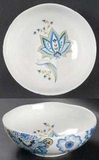 222 Fifth (PTS) Mirabelle Coupe Cereal Bowl, Fine China Dinnerware   Blue Floral