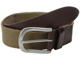 Lucky Brand Webbing Leather Belt Mens Belts (Pewter)