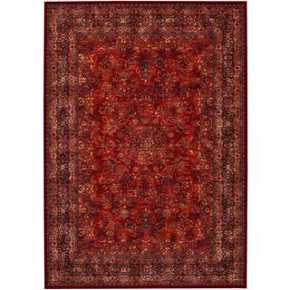 Old World Classics Antique Kashan Rug (46 X 66) (100 percent New Zealand semi worsted woolContains latex: YesPile height: 0.28 inchesStyle: IndoorPrimary color: BurgundySecondary colors: Antique cream, black, burnished rust, navy and sagePattern: FloralTi