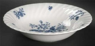 Royal Worcester Blue Sprays (White) Coupe Cereal Bowl, Fine China Dinnerware   B