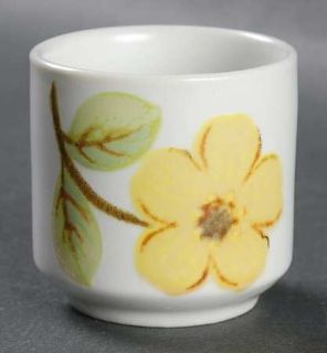 Royal Doulton Summer Days Single Egg Cup, Fine China Dinnerware   Brown Band,Yel