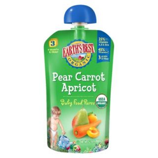 Earths Best Baby Food Pouch   Pear Carrot Apricot 4.2oz (12 Pack)