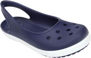 Womens Crocs Crocband Airy Slingback   Nautical Navy/White Casual Shoes