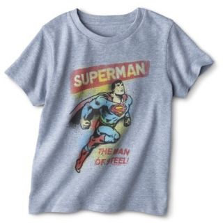 Superman Infant Toddler Boys Short Sleeve Tee   Vintage Blue 2T