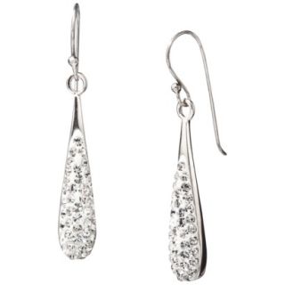 Silver Plated Crystal Drop Earrings