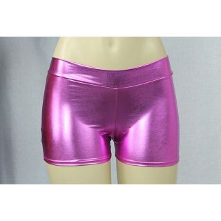 Womens Vinyl look Pink Boyshorts (PinkMaterial: 85 percent nylon/15 percent spandexCare instructions: Hand wash in cold water, mild soap, do not bleach, do not twist, drip dry onlyDue to the personal nature of this product we do not accept returns. 85 per