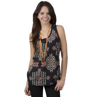 Journee Collection Womens Sleeveless Print Top