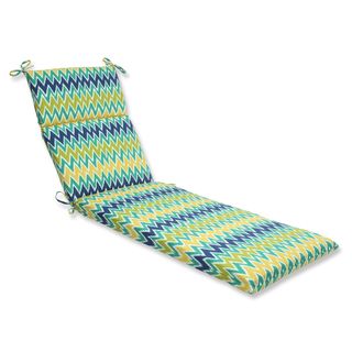Pillow Perfect Zulu Blue/ Green Chaise Lounge Outdoor Cushion (Blue/greenFabric materials: 100 percent spun polyesterFill: 100 percent polyester fiberClosure: Sewn seamUV protection: YesWeather resistant: YesCare instructions: Spot clean or hand wash fabr