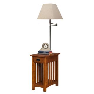Leick Laurent Mission Chairside Lamp Table Multicolor   10028