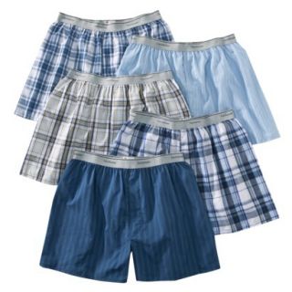Fruit of the Loom Mens Elastic Waistband Boxers 5 Pack   Assorted Colors M