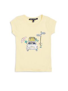 Toddlers & Little Girls Cotton Car Tee   Banana