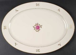 Lenox China Rhodora 17 Oval Serving Platter, Fine China Dinnerware   Gold Leave