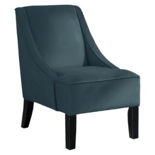 Skyline Accent Chair Upholstered Chair Threshold Swoop Chair   Velvet Overcast