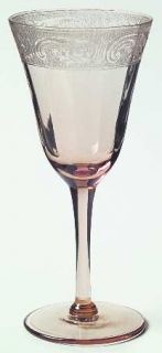 Cambridge Florentine Amber (Stem #3060) Wine Glass   Stem #3060,  Etch #703, Amb