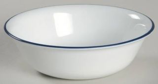 Corning Folk Stitch Soup/Cereal Bowl, Fine China Dinnerware   Livingware,Blue Ge