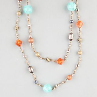 Bead Station Necklace Turquoise Combo One Size For Women 234659259