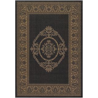 Recife Antique Medallion Black Cocoa Rug (39 X 55) (BlackSecondary colors: CocoaTip: We recommend the use of a non skid pad to keep the rug in place on smooth surfaces.All rug sizes are approximate. Due to the difference of monitor colors, some rug colors