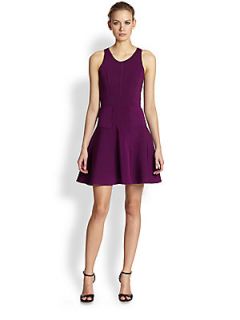 MILLY Fit & Flare Dress   Plum