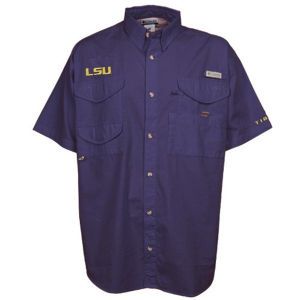 LSU Tigers Columbia NCAA Short Sleeve Bonehead Shirt