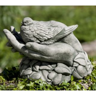 Campania International Bird in Hand Cast Stone Garden Statue   S 321 AL