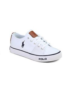 Ralph Lauren Infants & Toddlers Cantor Lace Up Canvas Sneakers   White