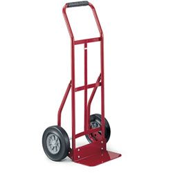 Safco Continuous Handle Hand Truck (Red Finished Product Dimensions: 18 inches wide x 16 inches deep x 44 inches high Finished product weight: 31 pounds Greenguard certifiedMaterial: SteelPaint/finish: Powder coatToe plate Dimensions: 14 inches wide x 8 i