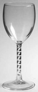 Cristal DArques Durand Angelique Wine Glass   Plain Bowl, Twisted Stem, No Trim