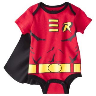 Batman Newborn Boys Robin Caped Bodysuit   Red 3 6 M