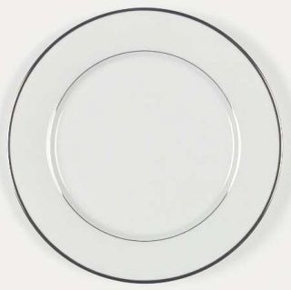 Noritake Spectrum Dinner Plate, Fine China Dinnerware   White,Platinum Verge,Wid