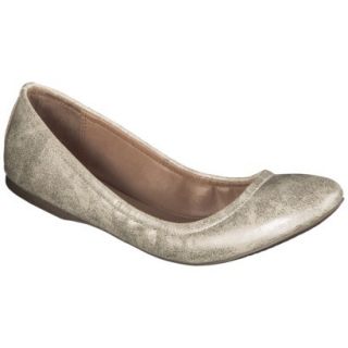 Womens Mossimo Supply Co. Ona Scrunch Ballet Flat   Gold 11
