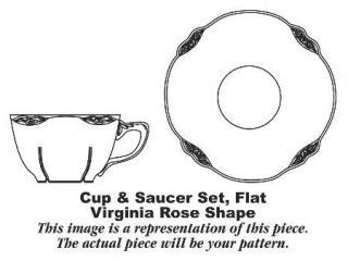 Homer Laughlin  Hlc704 Flat Cup & Saucer Set, Fine China Dinnerware   Virginia R