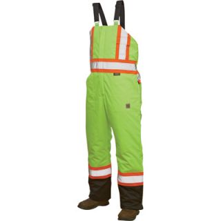 Work King Class 2 High Visibility Lined Bib Overall   Green, 2XL, Model# S79821