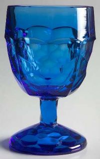 Viking Georgian Ultra Blue Water Goblet   Stem #6900, Ultra Blue/Aqua
