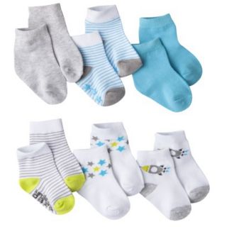 Just One YouMade by Carters Newborn Newborn Boys 6 Pack Assorted Crew Socks  