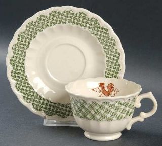 Metlox   Poppytrail   Vernon Rfd Footed Cup & Saucer Set, Fine China Dinnerware