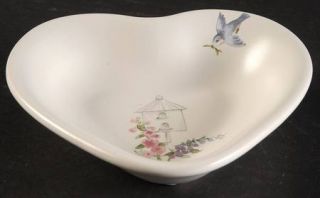 Pfaltzgraff Cape May Heart Shaped Dish, Fine China Dinnerware   Pink Floral, Fen